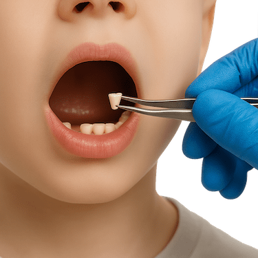 Extracción dientes temporales en niños