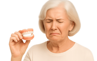 ¿Cansado de que tu dentadura se despegue al comer?